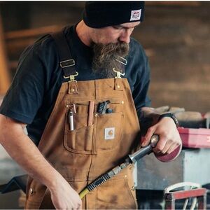 Carhartt Men's Brown Work Overalls, like new